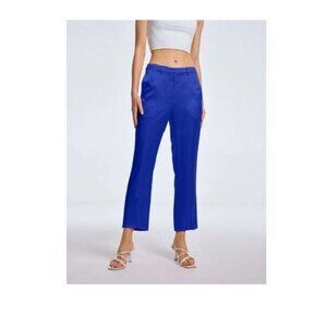 Sleek Front Slit Trousers Women's Size Large - Blue - NWT